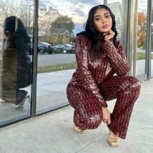 Zara sequin pant set